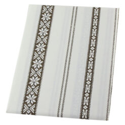 Fata de masa cu motiv traditional 65x65CM, din bumbac, maro