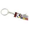 Breloc din metal "I love Romania" 6 CM