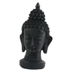 Decoratiune cap de Buddha din rasina 16 CM, Negru
