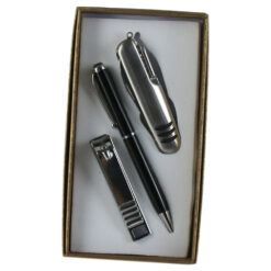 Set cadou pentru barbati, Briceag cu pix si unghiera