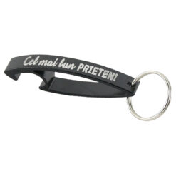 Breloc cu desfacator de sticle "Cel mai bun Prieten", 6.5 CM, negru