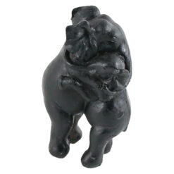 Figurina Elefanti imbratisate 16 CM, din rasina, negru