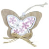 Decor din lemn Fluture 12x11 CM, cu agatatoare