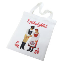 Sacosa textil "Szekelyfold" 28x35 CM, cuplu in port secuiesc