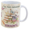 Cana ceramica "Cea mai minunata Diriginta" 330 ml, Carti cu flori