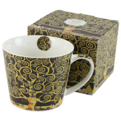 Cana portelan 610 ml, "Tree of Life" de Gustav Klimt, in cutie decorativa