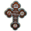 Magnet frigider din lemn Cruce "Binecuvantera Casei" 12x15 CM