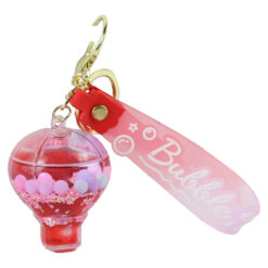 Breloc Bubble cu lichid si sclipici, Balon, din plastic