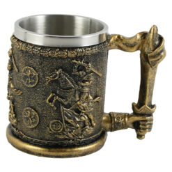 Cana din metal si rasina Cavaler 9x11 CM, 1128