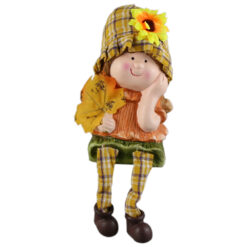 Copil din ceramica cu picioare textil, 7x20 CM, cu floarea soarelui