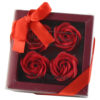 Cutie cu 4 trandafiri de sapun, 11x11 CM