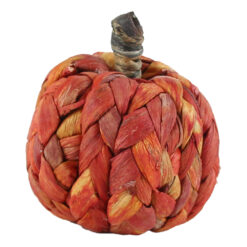 Dovleac decorativ impletita din paie 7 CM, portocaliu