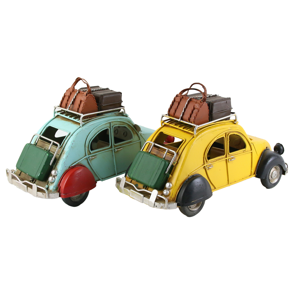 Masina decorativa retro, din metal 26x11x15 CM - imagine 3