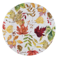 Platou din metal 33 CM, cu frunze colorate