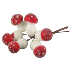 Pick decor ciupercuta cu glitter 13 CM