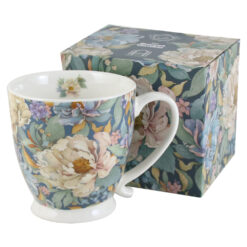 Cana portelan "Peony Blue", 510 ml, in cutie decorativa