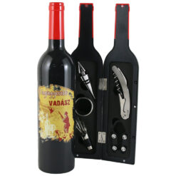 Set 5 accesorii de vin "A legugyesebb Vadasz", in forma de sticla, 7x32 CM