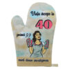 Manusa de bucatarie "Viata incepe la 40 ...", din textil, 27 CM