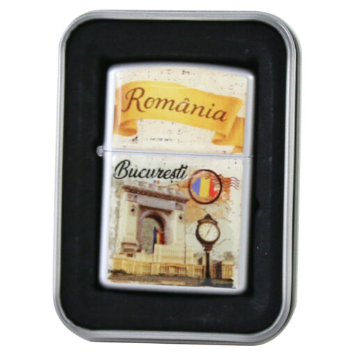 Bricheta metalica "Romania", Bucuresti, 4x5.5 CM