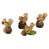 Set 4 figurine Veverite, din rasina, 4.5 CM