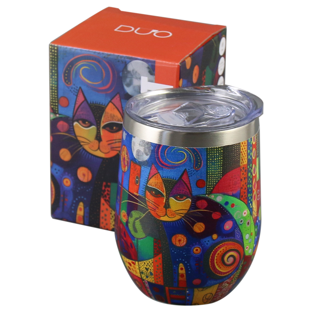 Cana termos 330 ml, "Modern Cat", in cutie decorativa