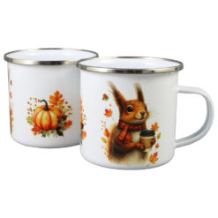 Cana metalica emailata 240 ml, Veverita
