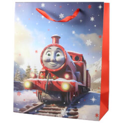 Punga cadou Craciun 26x32 CM, Locomotiva