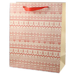 Punga cadou Craciun 26x32 CM, Motive scandinave