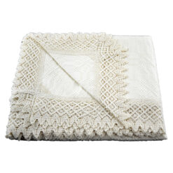 Fata de masa traditionala din bumbac 160x120 CM Crem