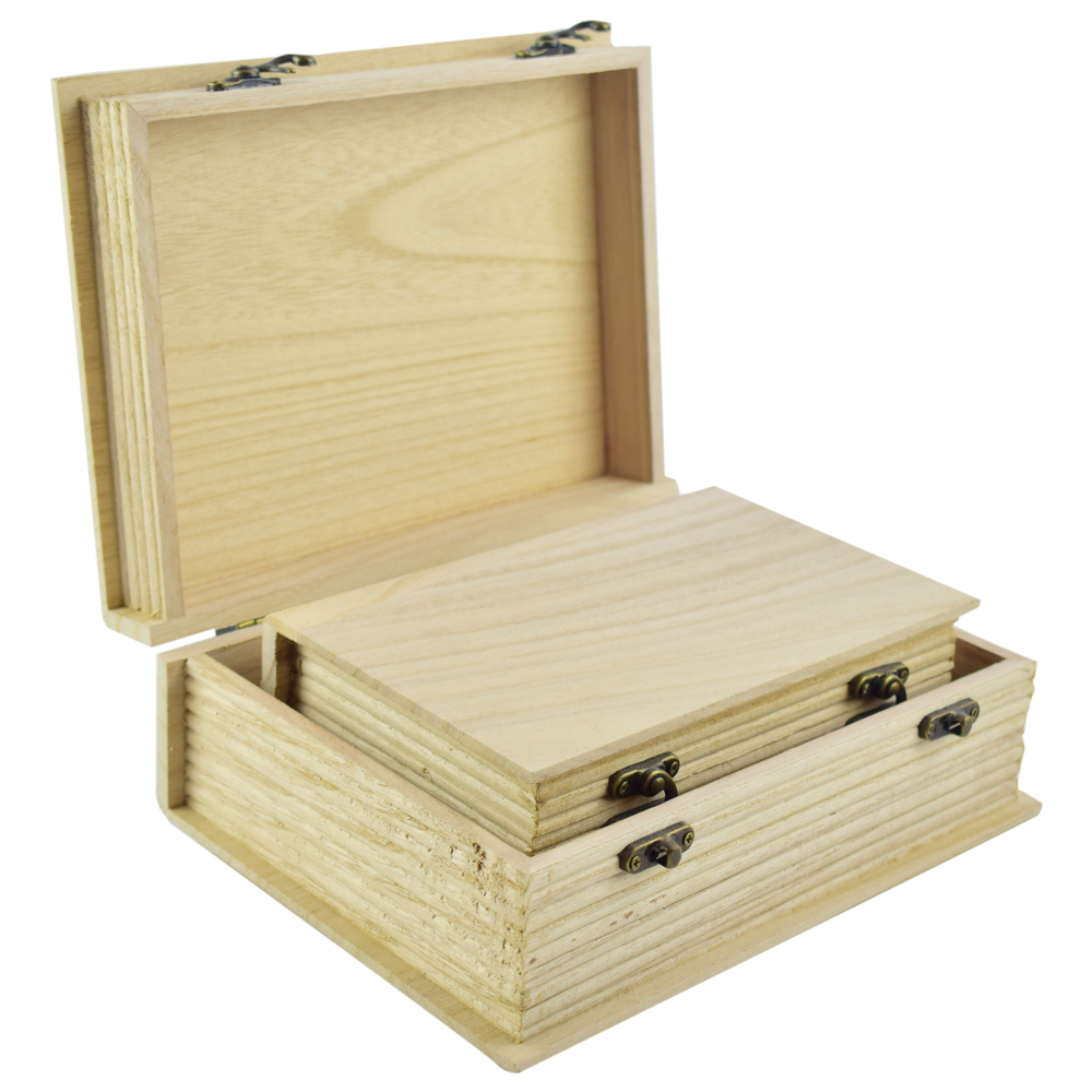 Set 4 cutii hobby realizate din lemn - imagine 3