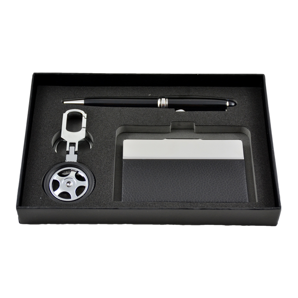 Set cadou pentru domni alcatuit din 3 piese - Breloc. portcard si pix