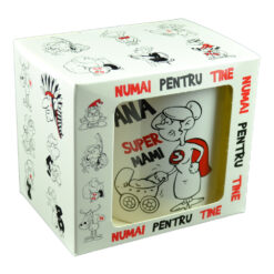 Cana ceramica 300 ml "Super mami", in cutie decorativa - Funny Mug