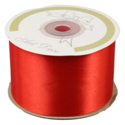 Rola panglica satin Rosu 50 mm x 25 m, Art Deco