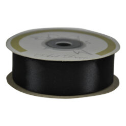 Rola panglica satin Negru 25 mm x 25 m, Art Deco