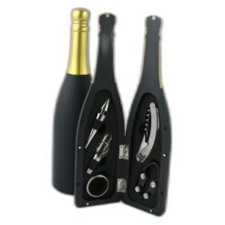 Set 5 accesorii de vin, Sticla sampanie 8x32 CM