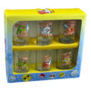 Set 6 pahare shot din sticla "Ramai Beat", in cutie decorativa