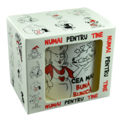 Cana ceramica 300 ml "Cea mai buna bunica", in cutie decorativa - Funny Mug
