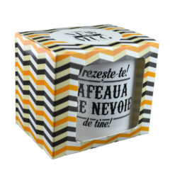 Cana ceramica Boss Mug 300 ml "Trezeste-te! Cafeaua are nevoie de tine!", in cutie decorativa