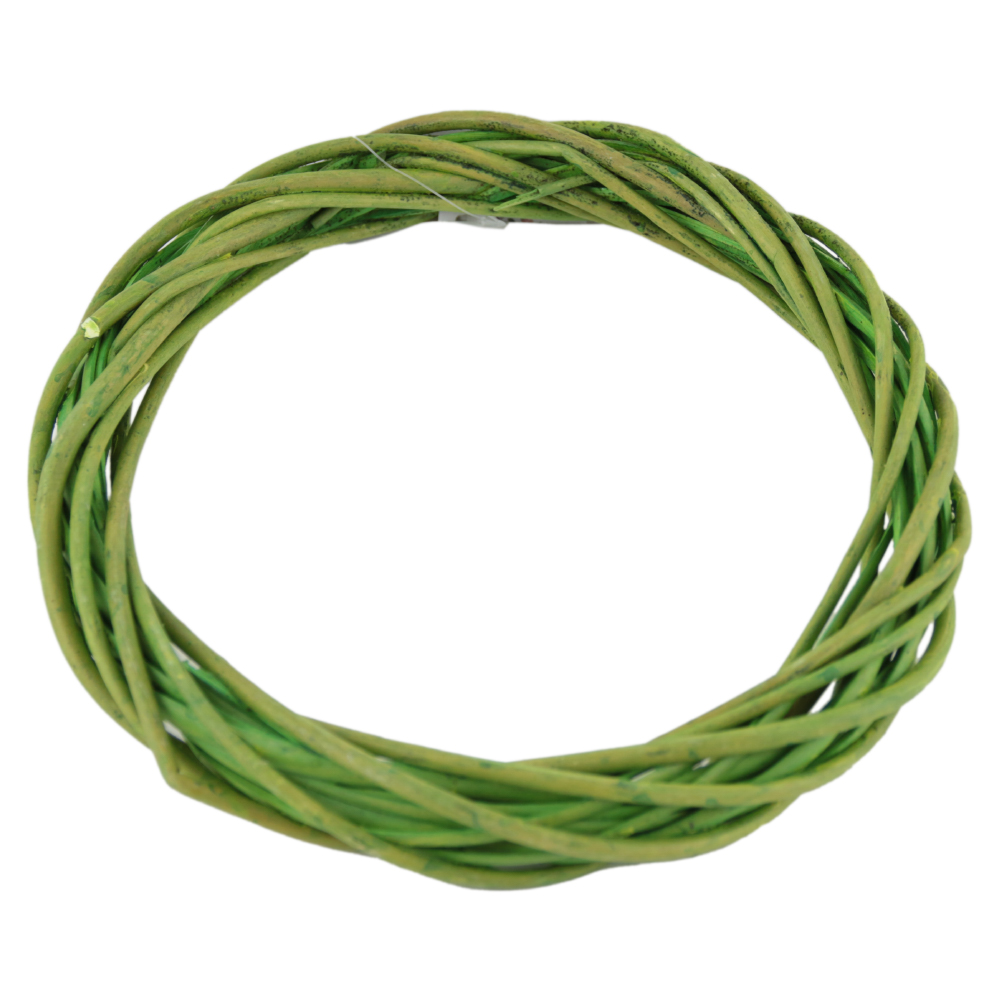 Coroana pentru decor rachita Verde 22 CM