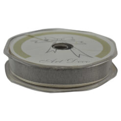 Rola panglica din textil Gri 15 mm x 20 m, Art Deco