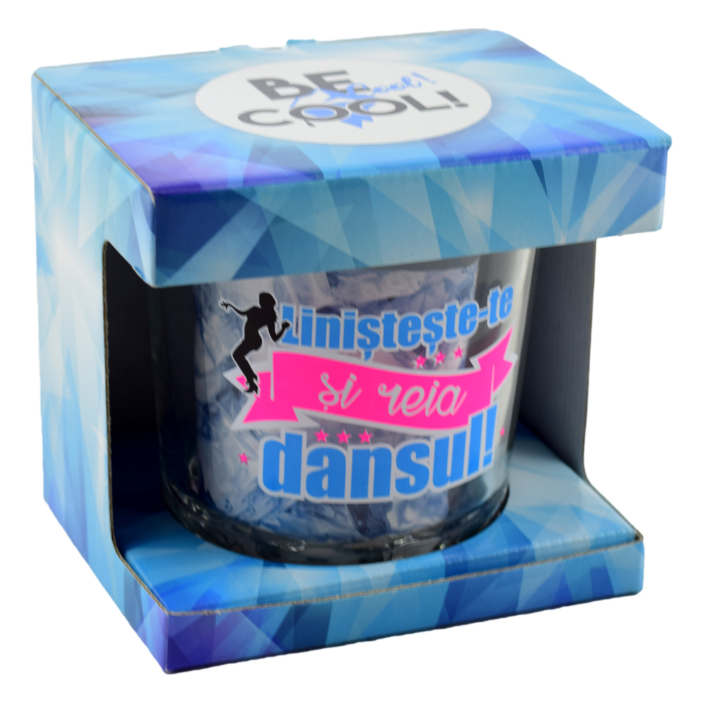 Frapiera gheata din sticla in cutie decorativa - Linisteste-te si reia dansul! - imagine 2