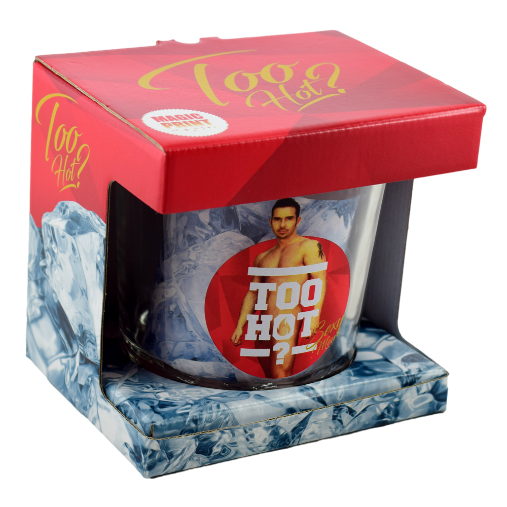 Frapiera gheata din sticla in cutie decorativa - Too Hot Man - imagine 2