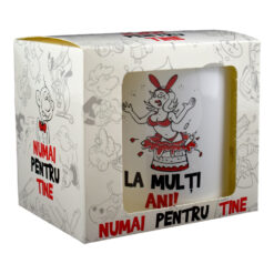 Cana ceramica 300 ml, "La multi ani", in cutie decorativa - Funny Mug 2