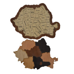 Puzzle din lemn Harta Romaniei 23x16 CM