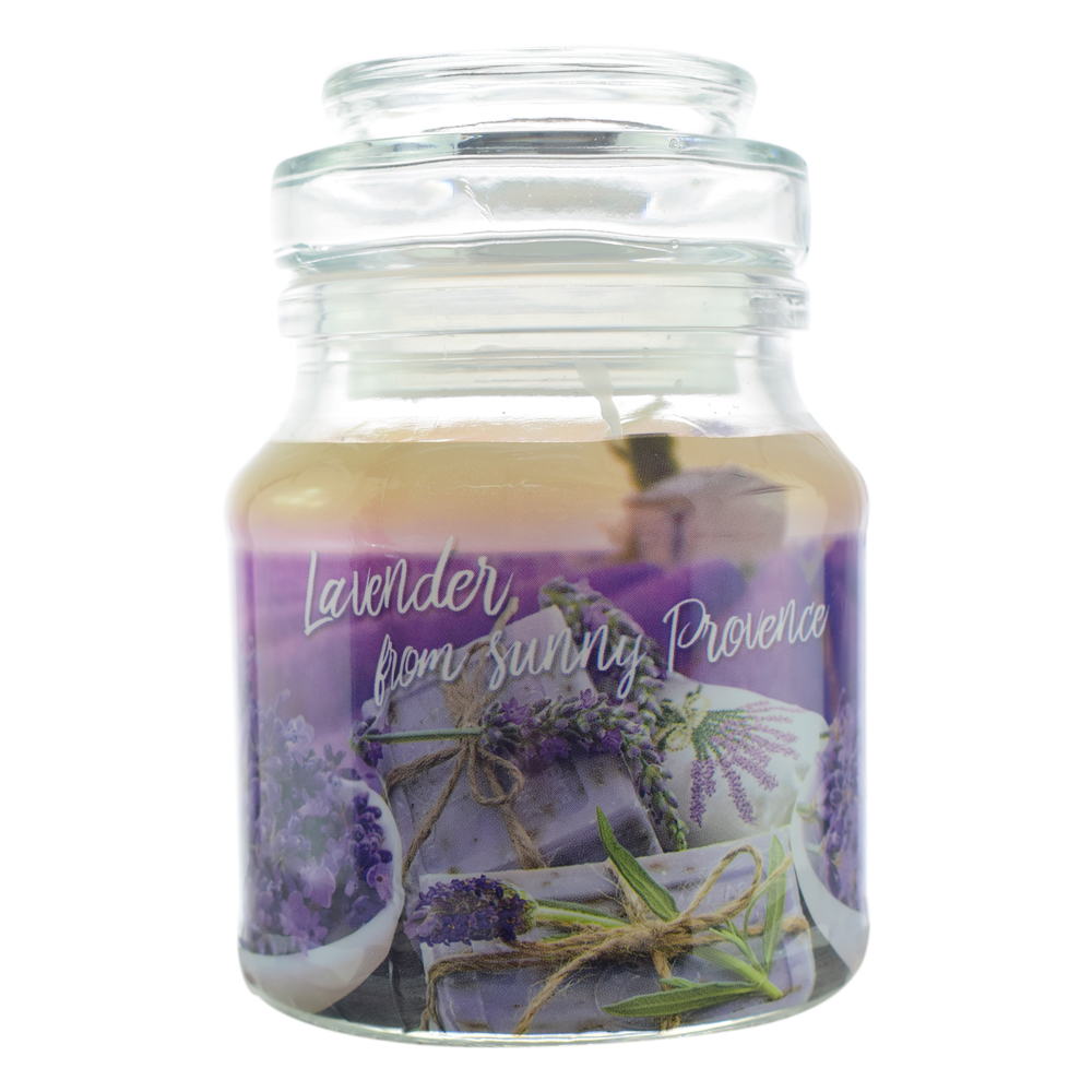 Lumanare parfumata in sticluta - Aroma de lavanda - imagine 2