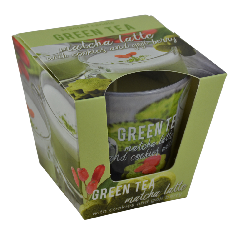 Lumanare parfumata in pahar de sticla - Diverse arome de ceai verde (Model 2) - imagine 2