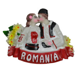 Magnet frigider din rasina Romania 8.5x6 CM, Cuplu