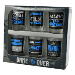 Set 6 pahare shot din sticla Game Over 35 ml, Lb. Magh.