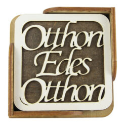 Set 6 suporturi pahare din lemn 10 CM "Edes otthon"