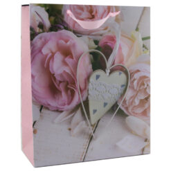 Punga cadou din hartie 26?32 CM - Rose inima